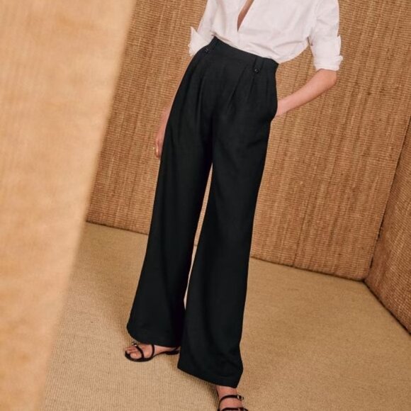 Black pants Loulou by Sézane. - Picture 1 of 6